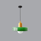 Modern round LED pendant lamp Bauhaus colorful