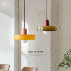 Modern round LED pendant lamp Bauhaus colorful