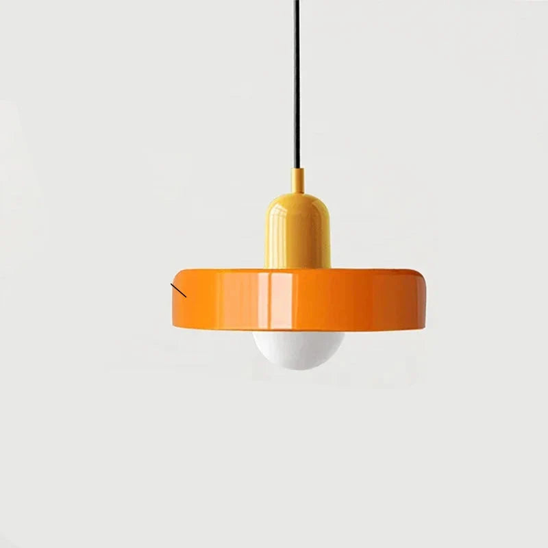 Modern round LED pendant lamp Bauhaus colorful