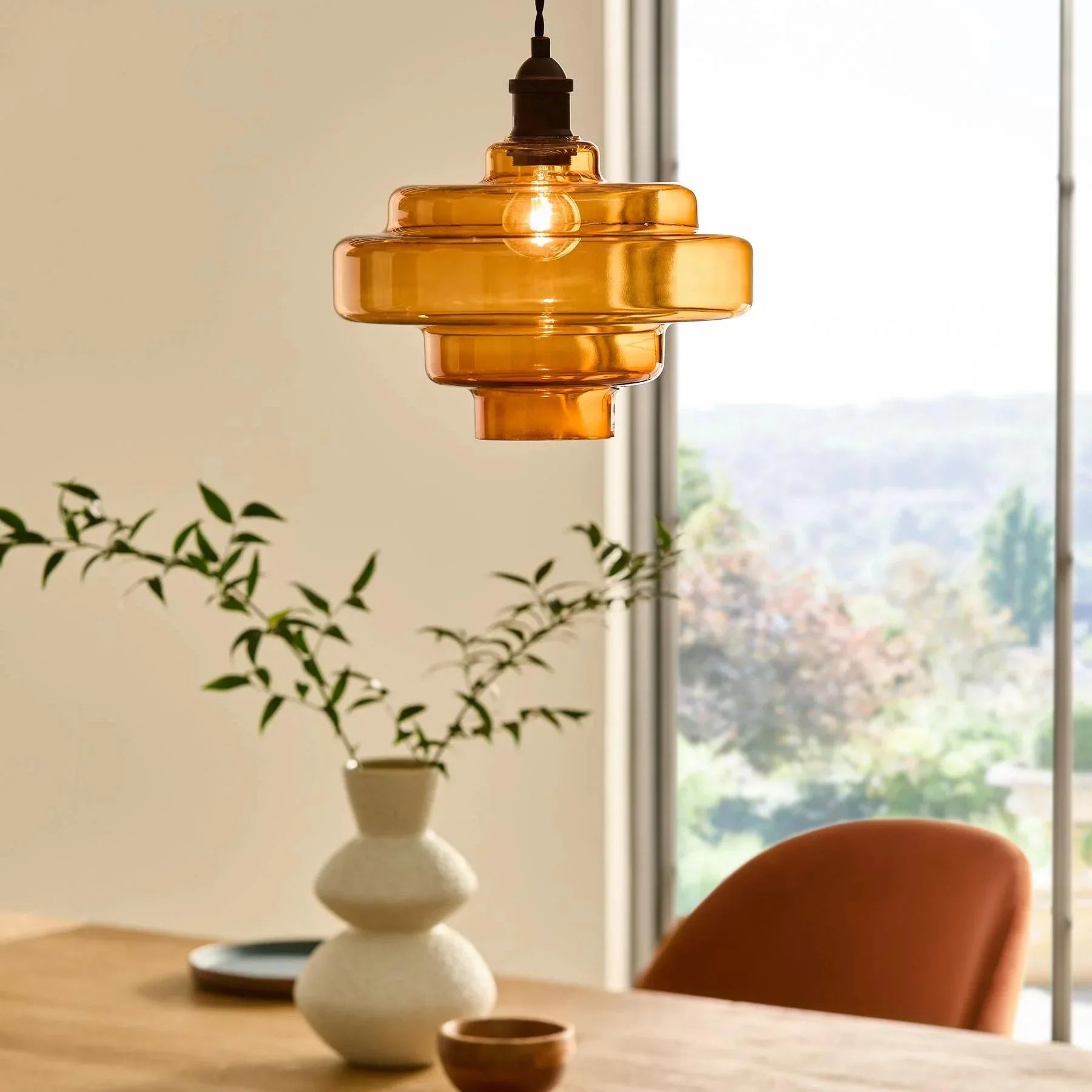 Lampa wisząca nowoczesna retro jadalniana