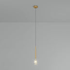 Modern conical crystal pendant lamp