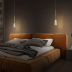 Modern conical crystal pendant lamp