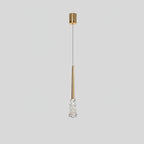 Modern conical crystal pendant lamp