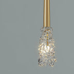 Modern conical crystal pendant lamp