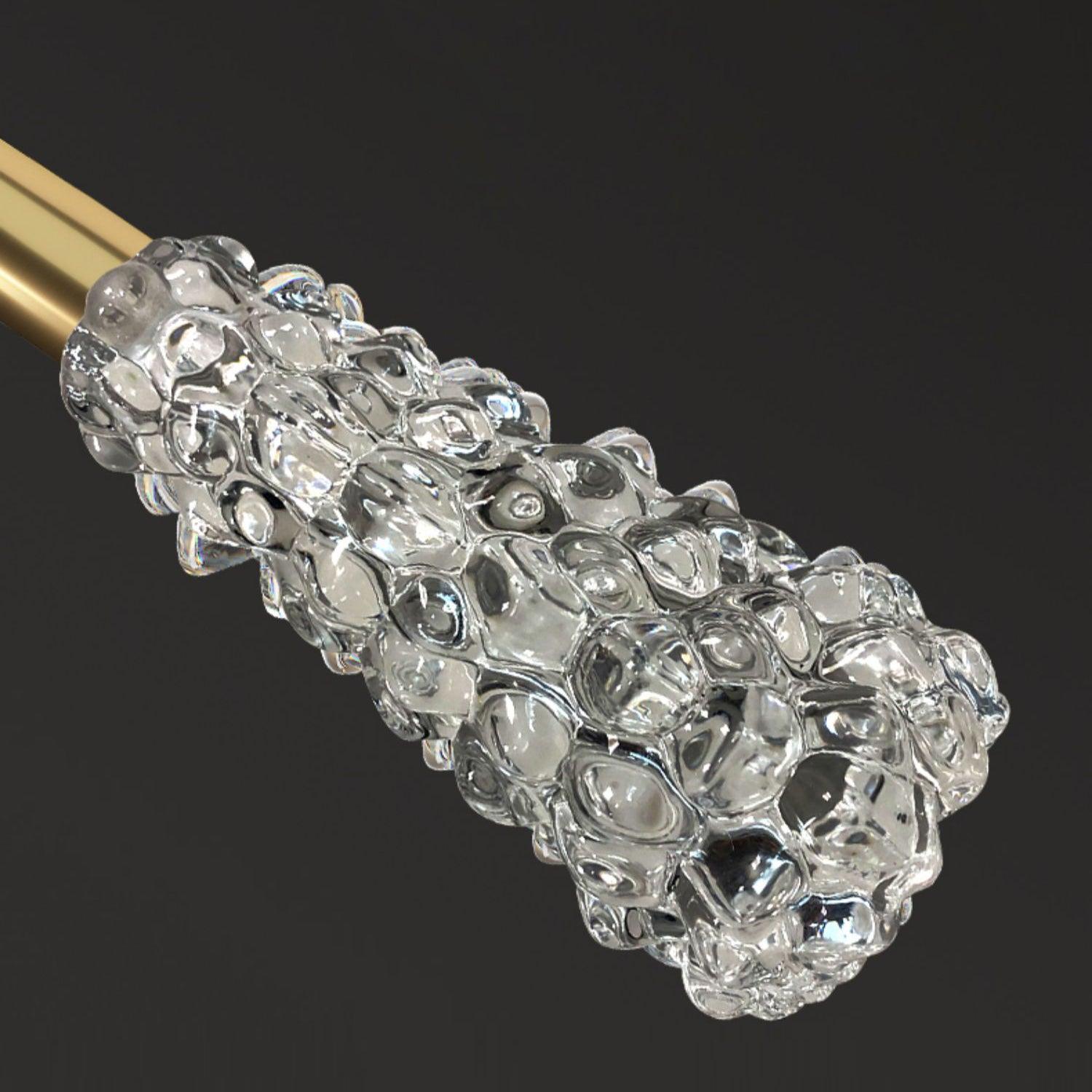 Modern conical crystal pendant lamp