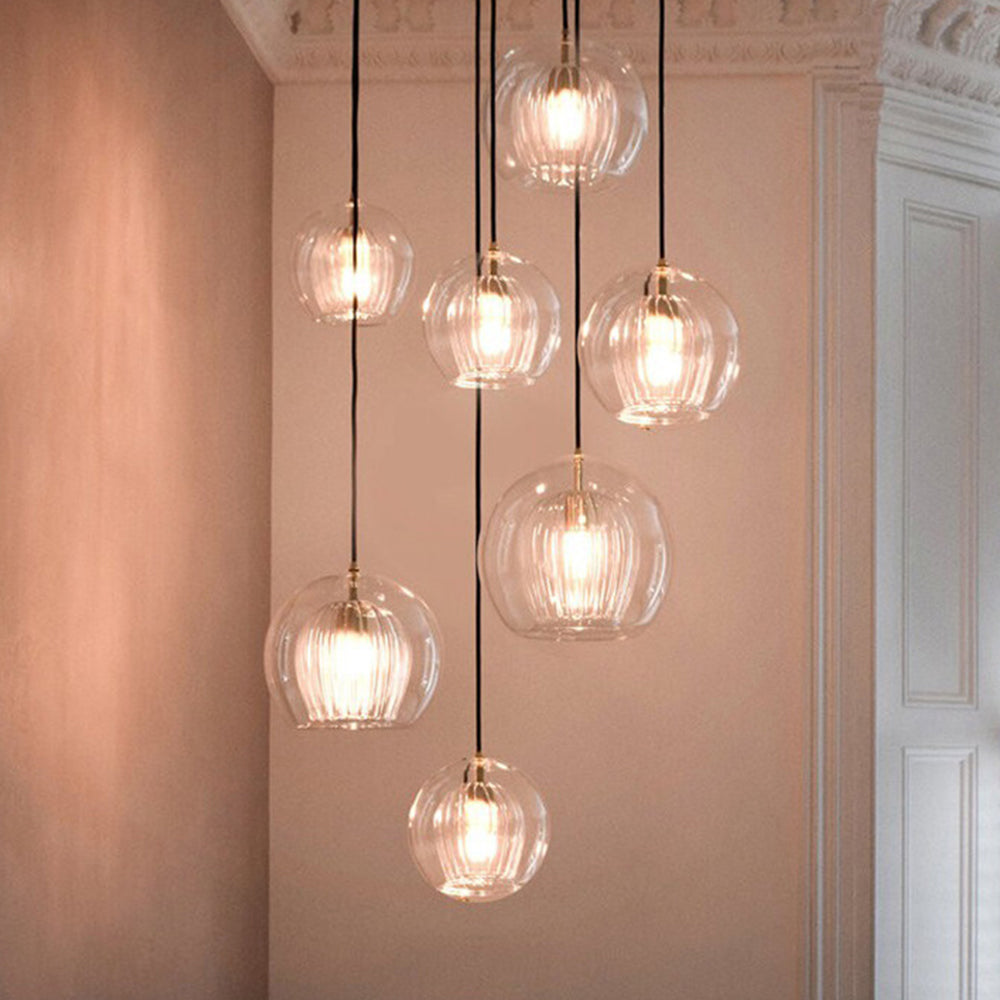 Lampa wisząca nowoczesna szklana kulista