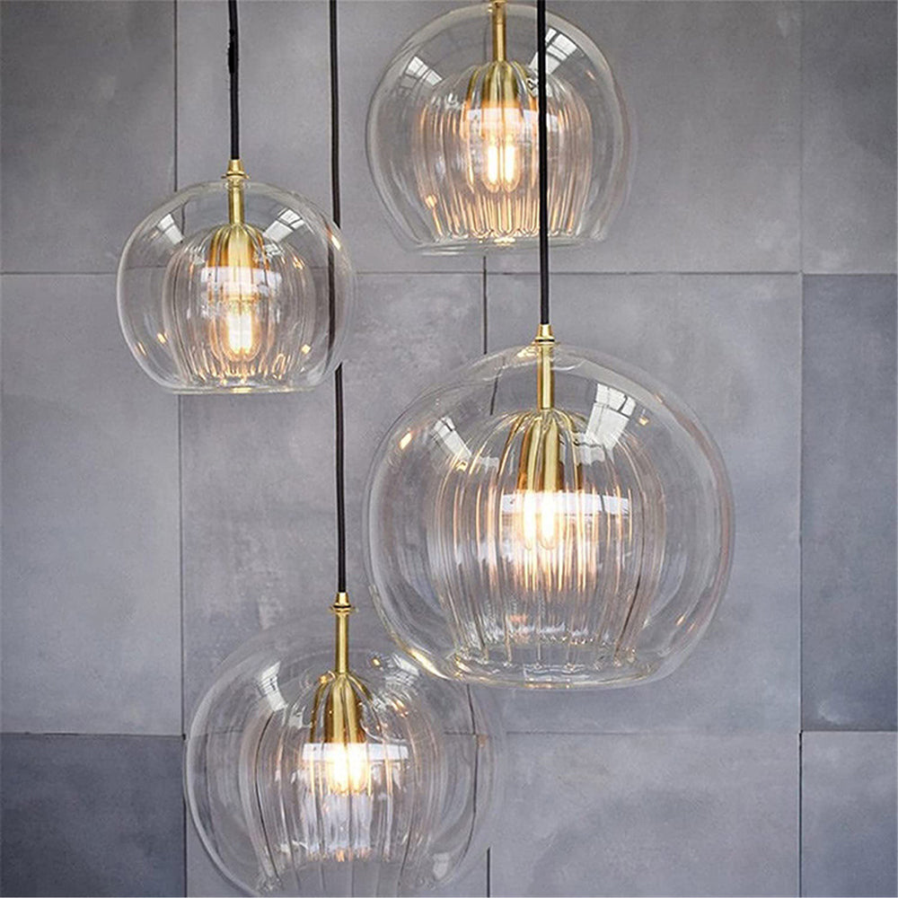 Lampa wisząca nowoczesna szklana kulista