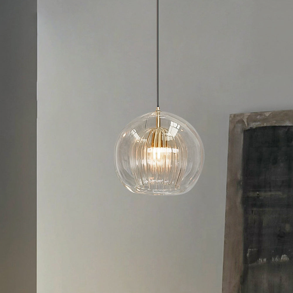 Lampa wisząca nowoczesna szklana kulista