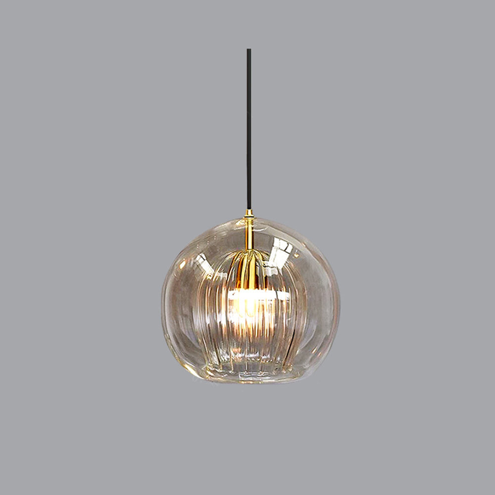 Lampa wisząca nowoczesna szklana kulista