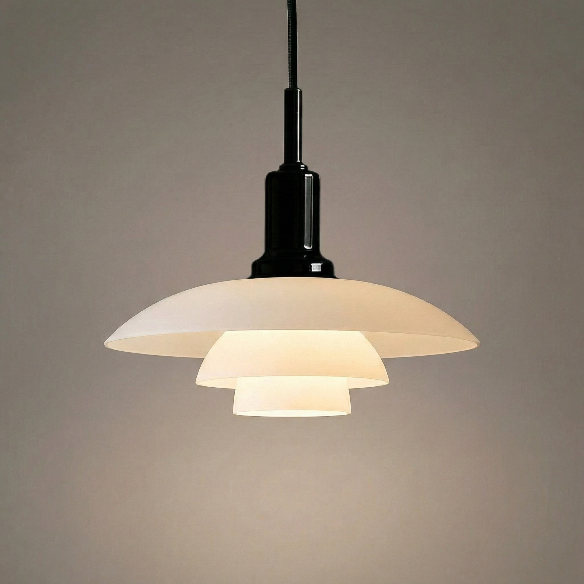 Lampa wisząca nowoczesna warstwowa kopułowa minimalistyczna