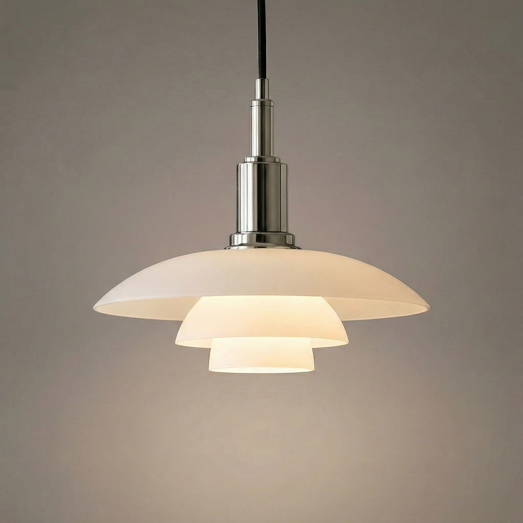 Lampa wisząca nowoczesna warstwowa kopułowa minimalistyczna