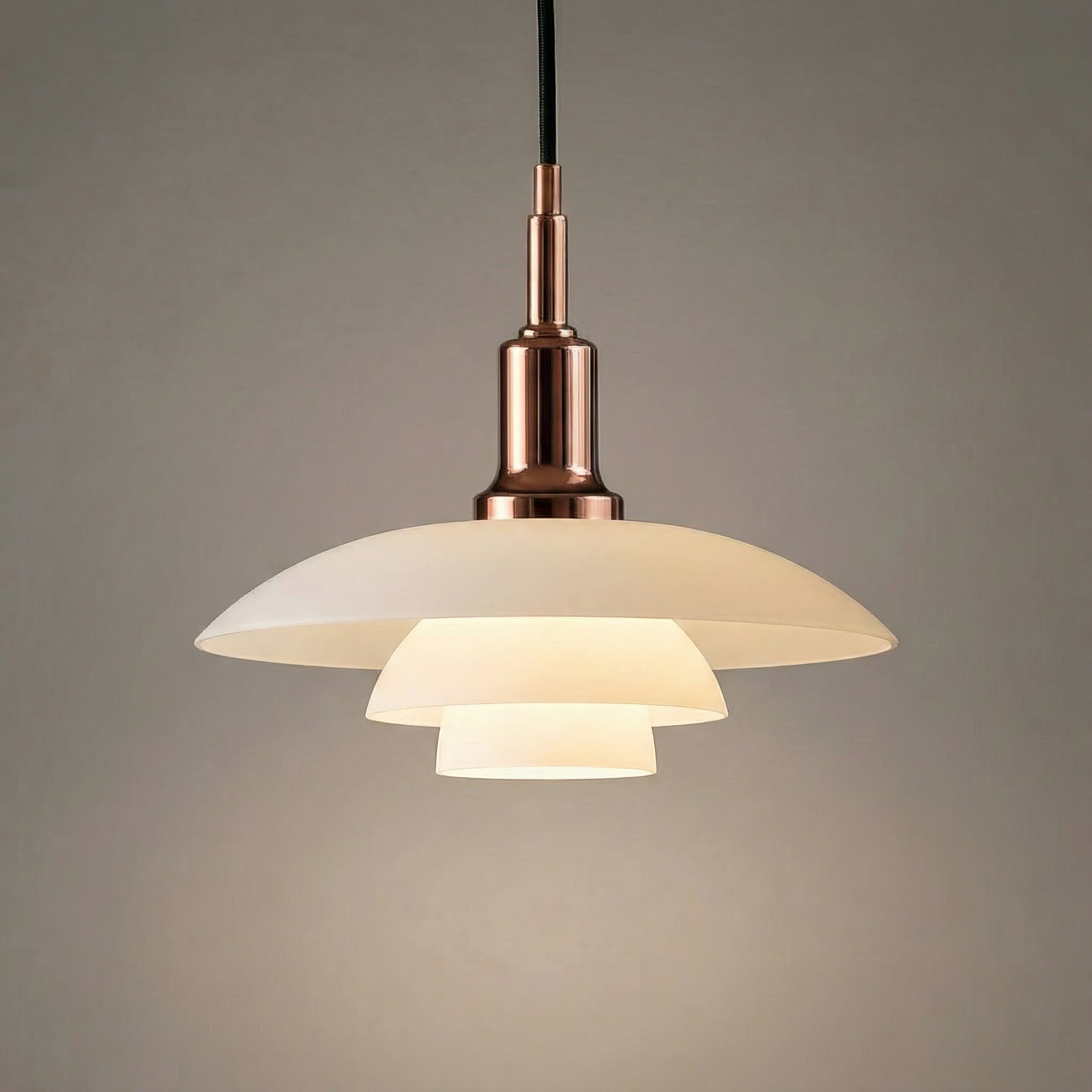 Lampa wisząca nowoczesna warstwowa kopułowa minimalistyczna