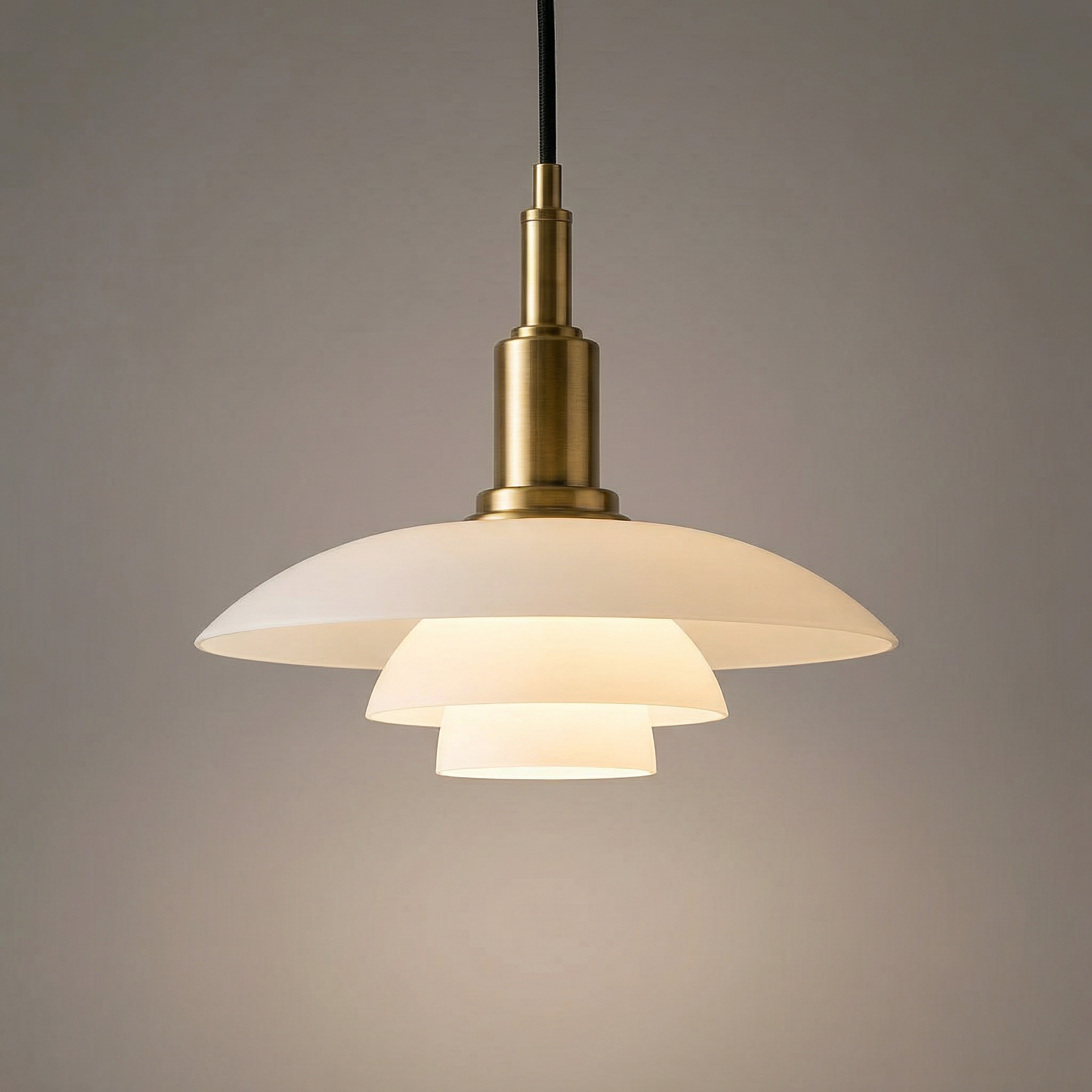 Lampa wisząca nowoczesna warstwowa kopułowa minimalistyczna