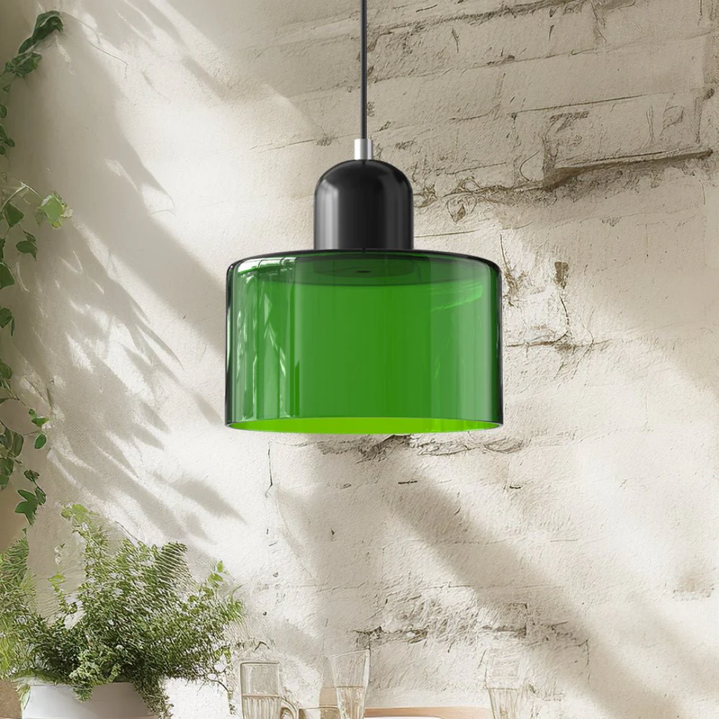 Lampa wisząca retro kolorowa szklana nowoczesna