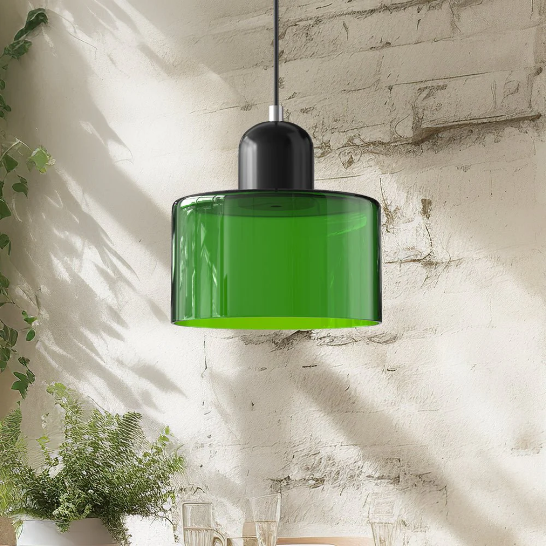 Lampa wisząca retro kolorowa szklana nowoczesna