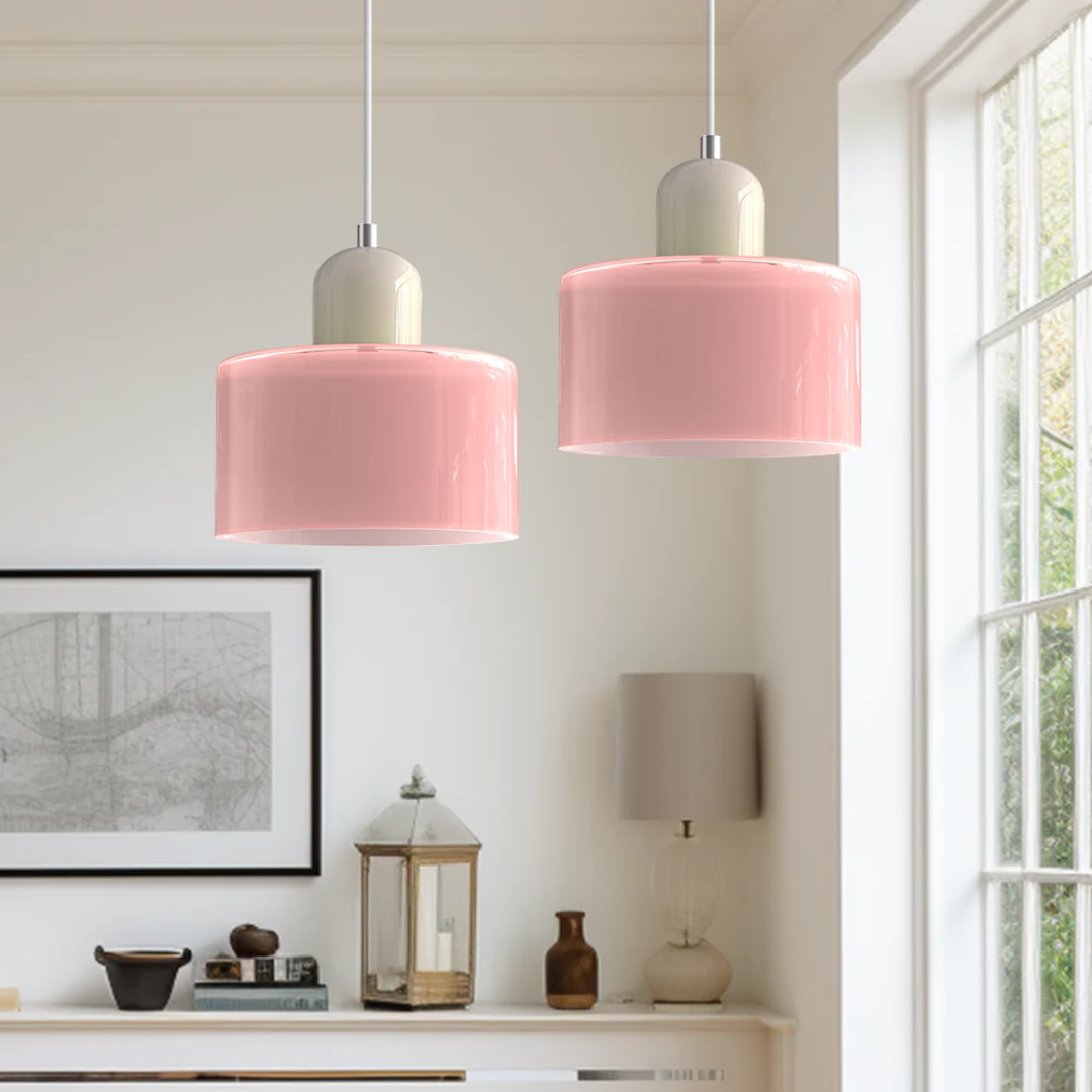 Lampa wisząca retro kolorowa szklana nowoczesna