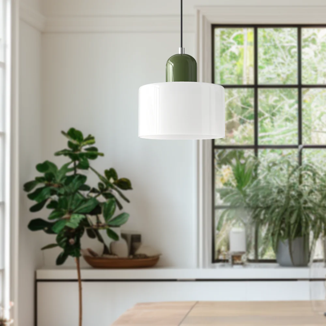 Lampa wisząca retro kolorowa szklana nowoczesna