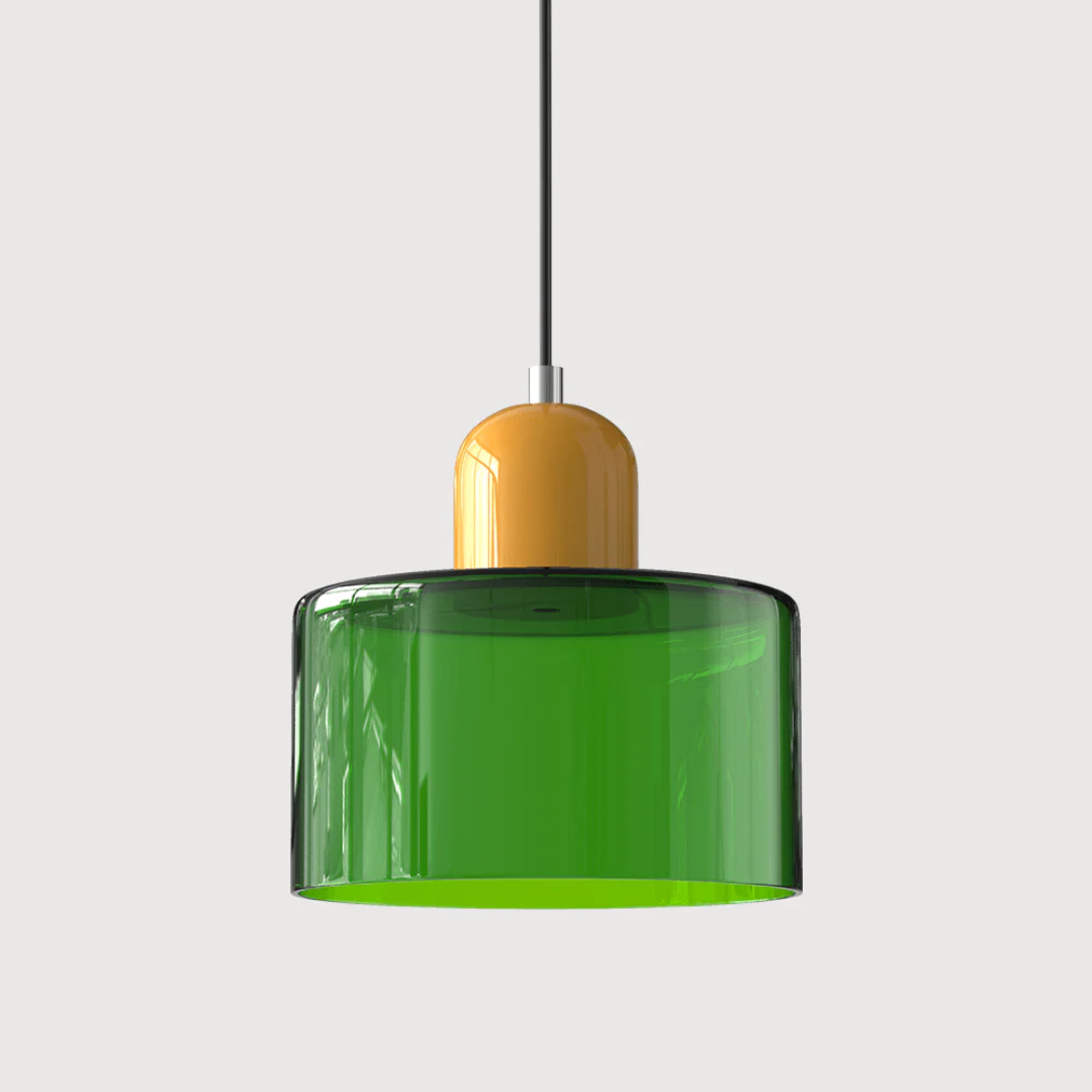 Lampa wisząca retro kolorowa szklana nowoczesna