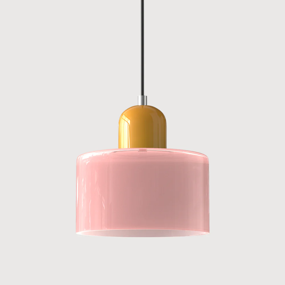 Lampa wisząca retro kolorowa szklana nowoczesna