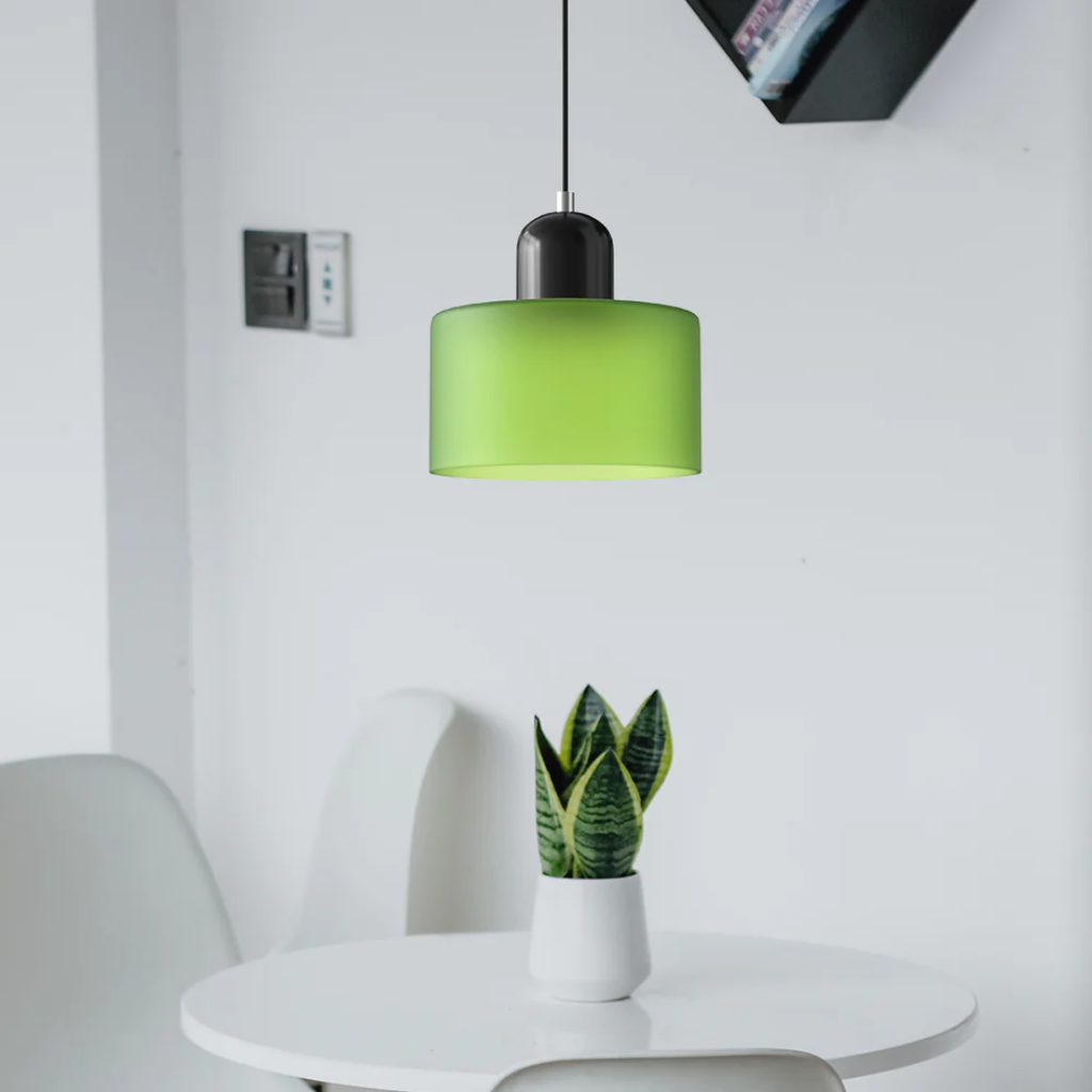 Lampa wisząca retro kolorowa szklana nowoczesna