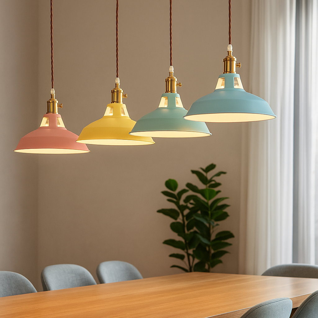 Lampa wisząca retro kopułowa industrialna