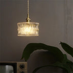 Lampa wisząca vintage rowkowana dekoracyjna
