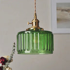 Lampa wisząca vintage rowkowana dekoracyjna