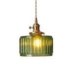 Lampa wisząca vintage rowkowana dekoracyjna