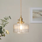 Lampa wisząca vintage rowkowana dekoracyjna