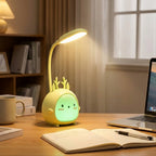 LED desk lamp for reading with a flexible neck powered by USB