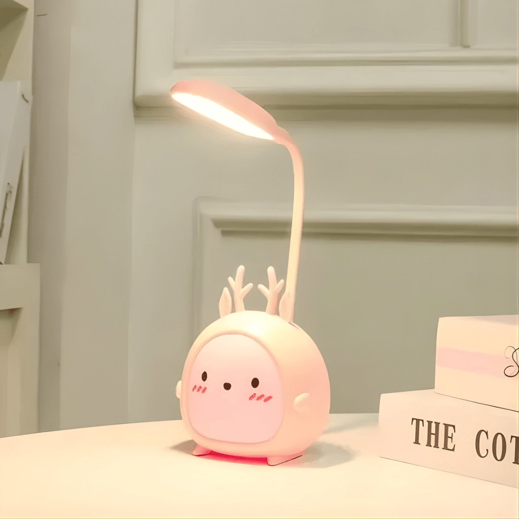 LED desk lamp for reading with a flexible neck powered by USB