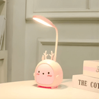 LED desk lamp for reading with a flexible neck powered by USB