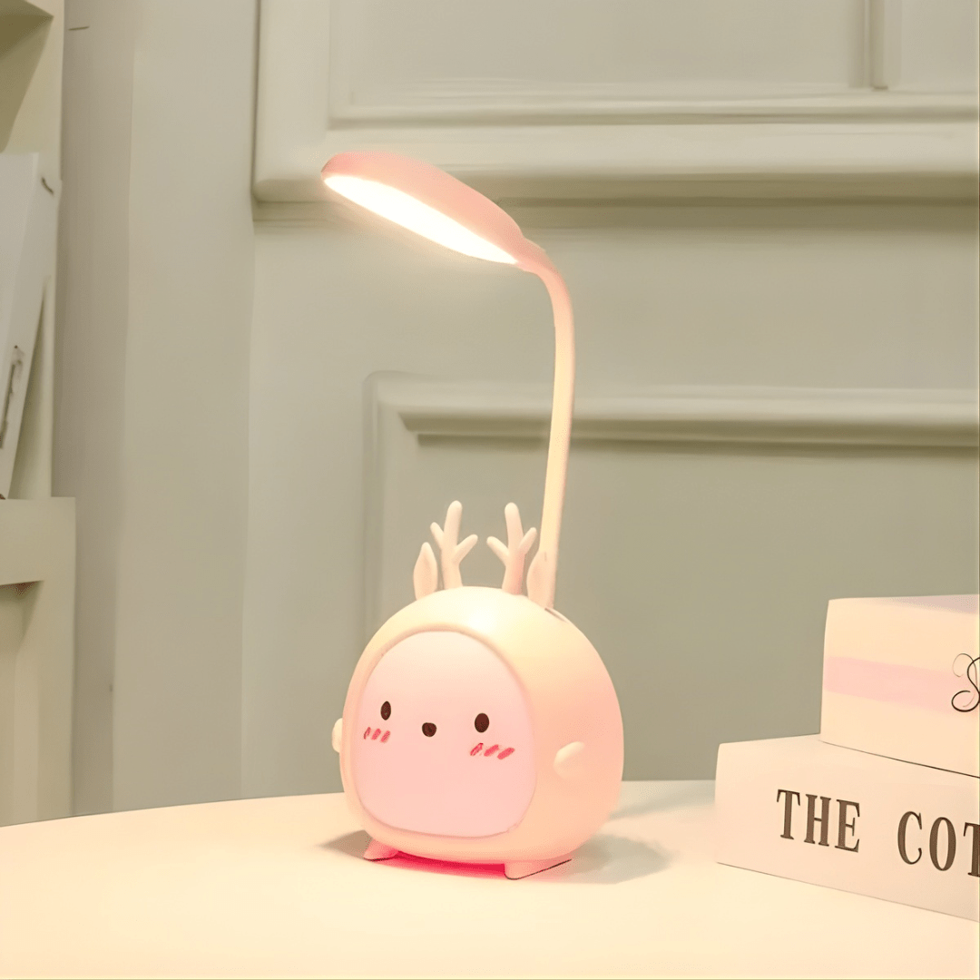 LED desk lamp for reading with a flexible neck powered by USB