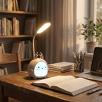 LED desk lamp for reading with a flexible neck powered by USB