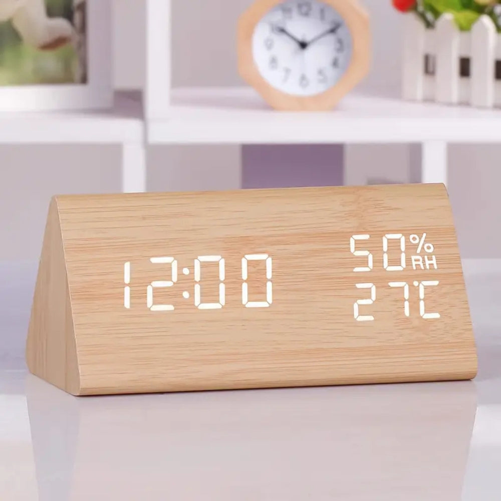 Lampka nocna LED budzik z cyfrowym wyświetlaczem