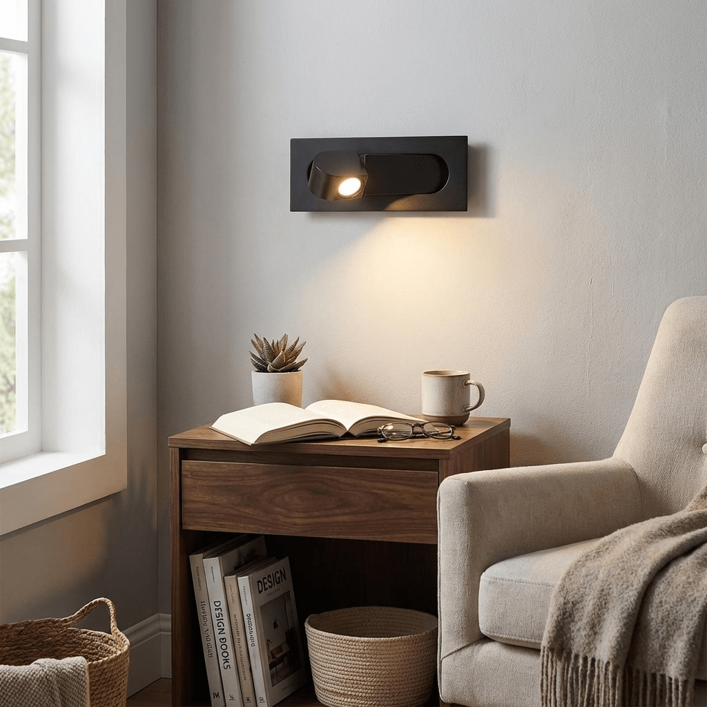 Lampka nocna LED do czytania regulowana nowoczesna