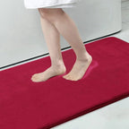Soft absorbent anti-slip bathroom mat