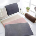 Soft absorbent anti-slip bathroom mat