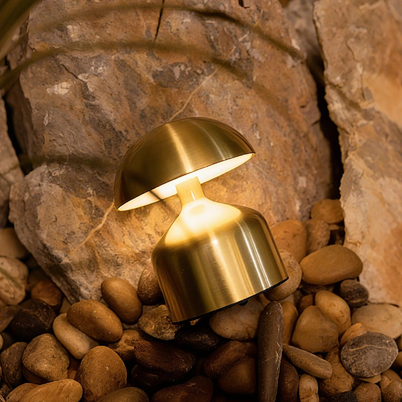 Modern wireless LED mushroom table lamp for the bedroom