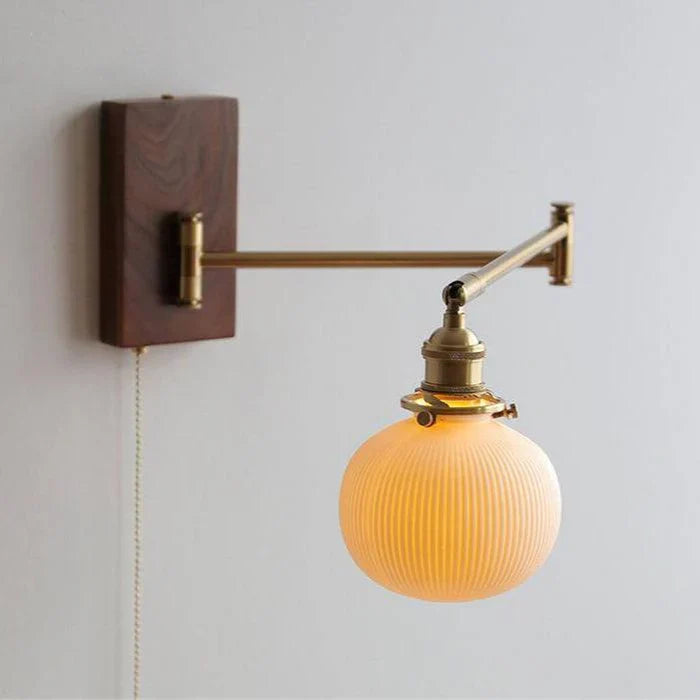 Wall lamp adjustable arm retro elegant decorative