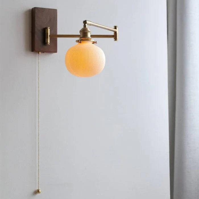Wall lamp adjustable arm retro elegant decorative