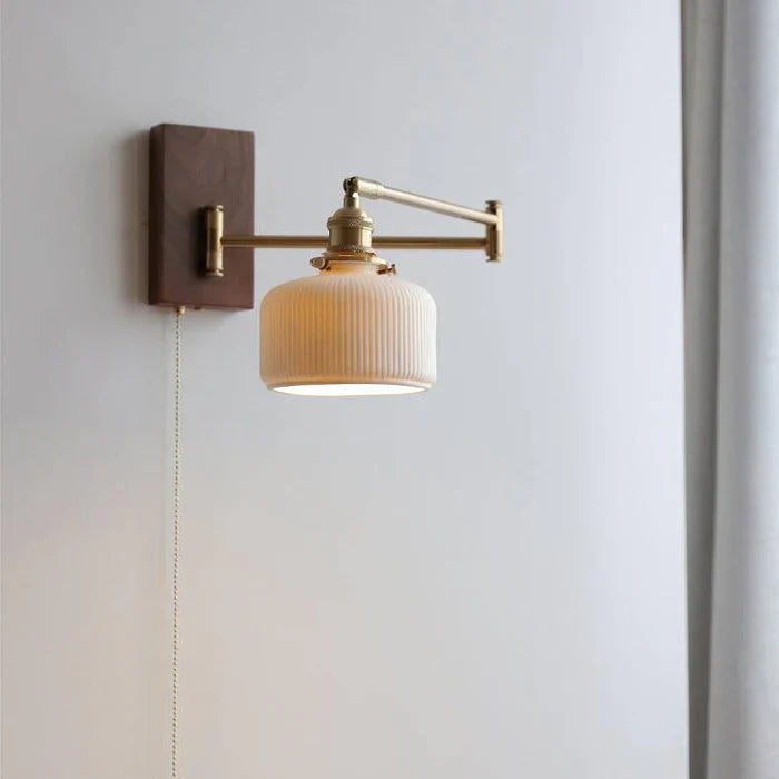 Wall lamp adjustable arm retro elegant decorative