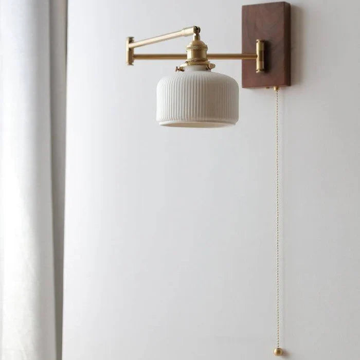 Wall lamp adjustable arm retro elegant decorative