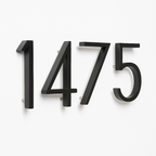 Black modern house number 3D