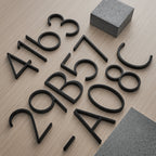 Black modern house number 3D