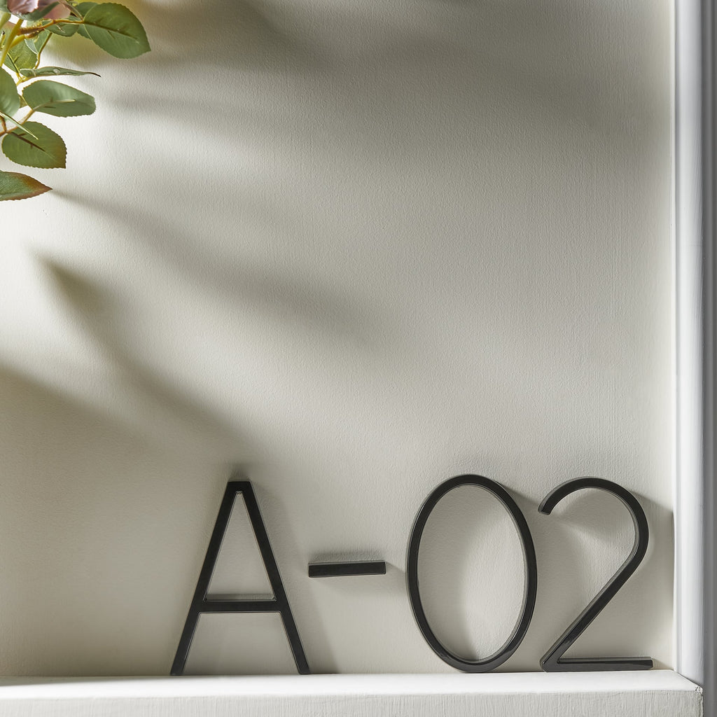 Black modern house number 3D