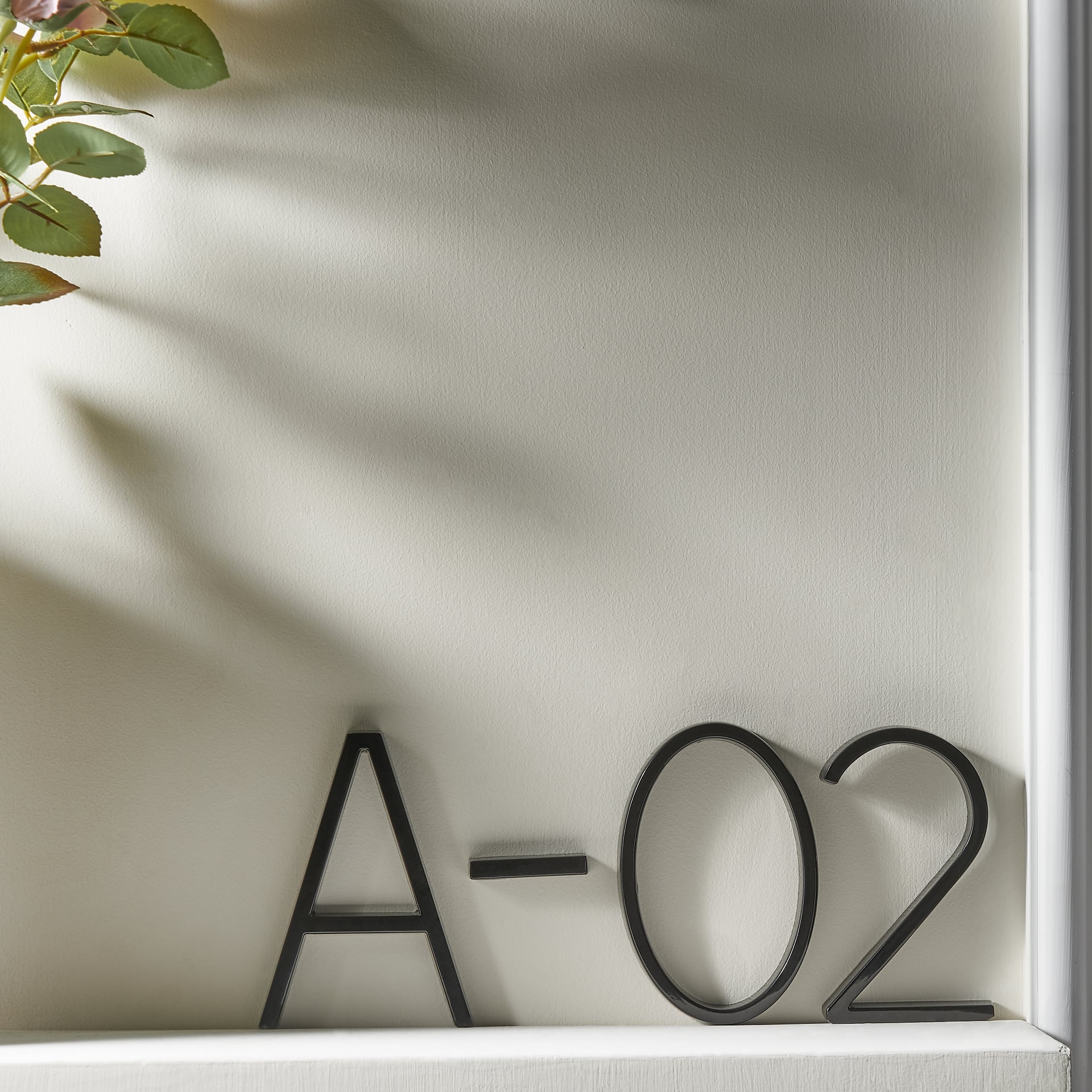 Black modern house number 3D