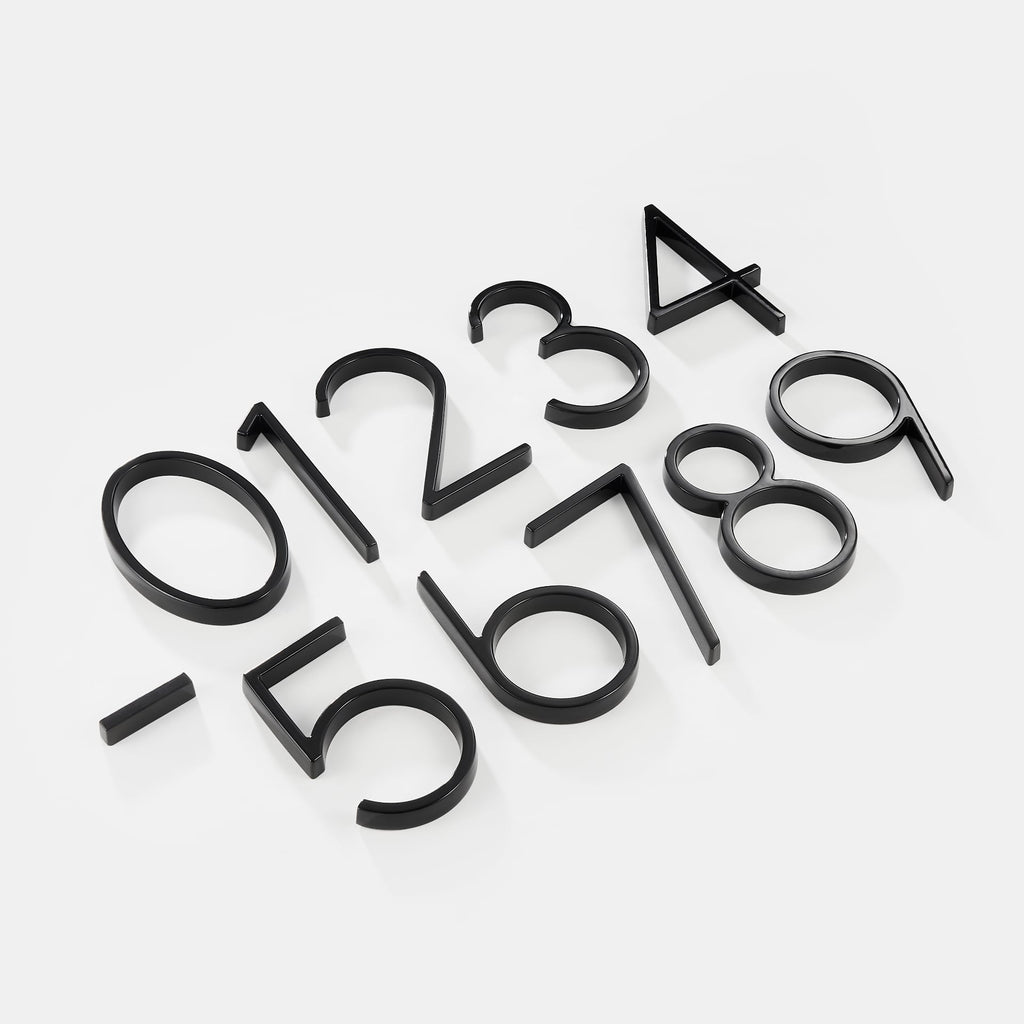 Black modern house number 3D