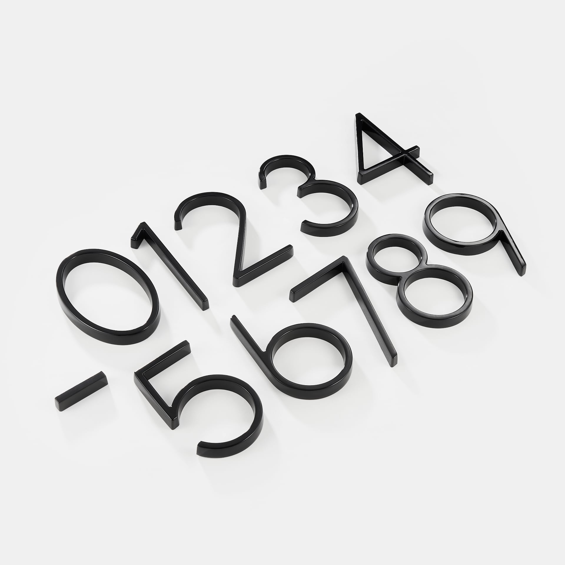 Black modern house number 3D
