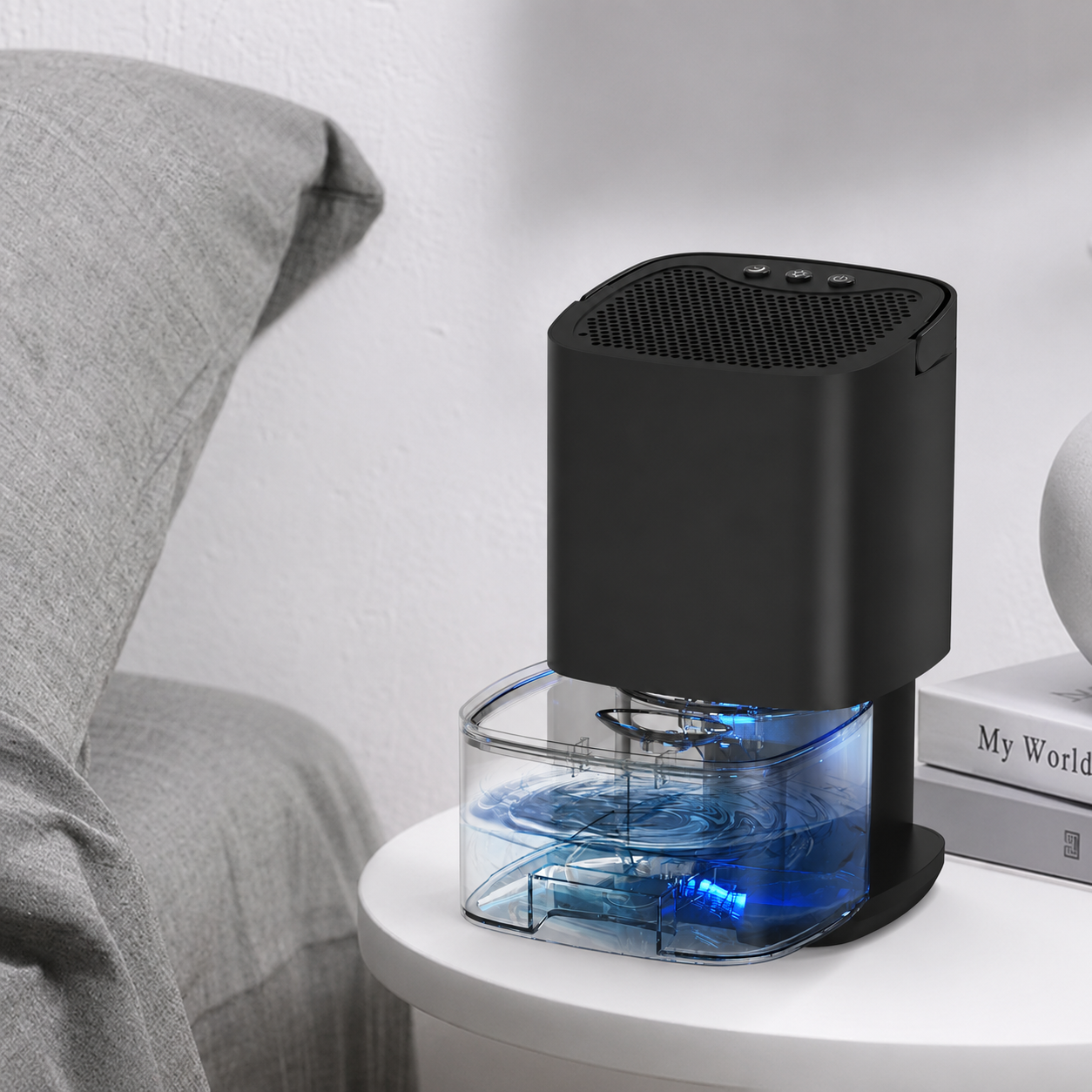 Dehumidifier quiet moisture control for the bedroom